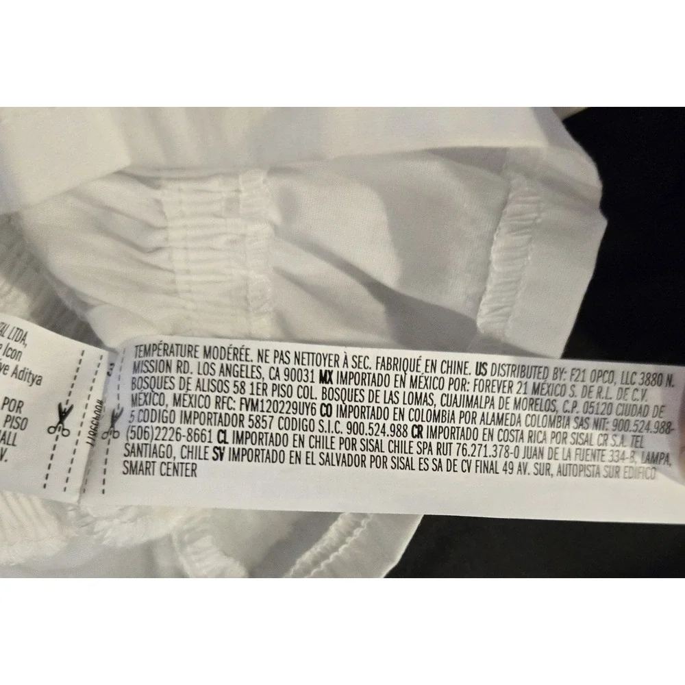 NWOT Forever 21 Off One Shoulder‎ White Bandeau Halter Top No Size Tag Fits LG
